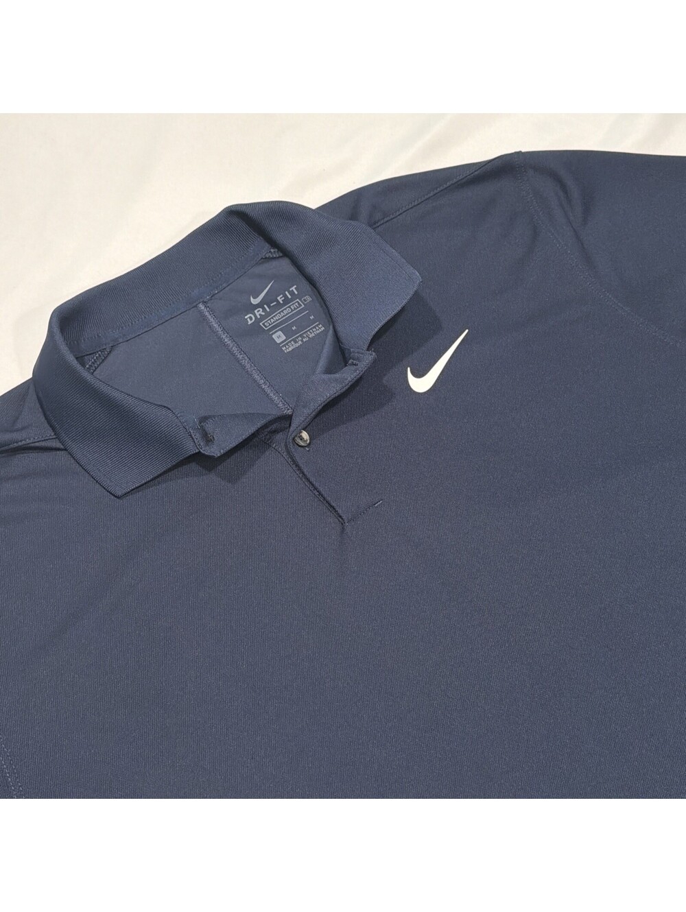 Men’s Nike Navy Blue Dri Fit Standard Fit Polo Shirt Size M